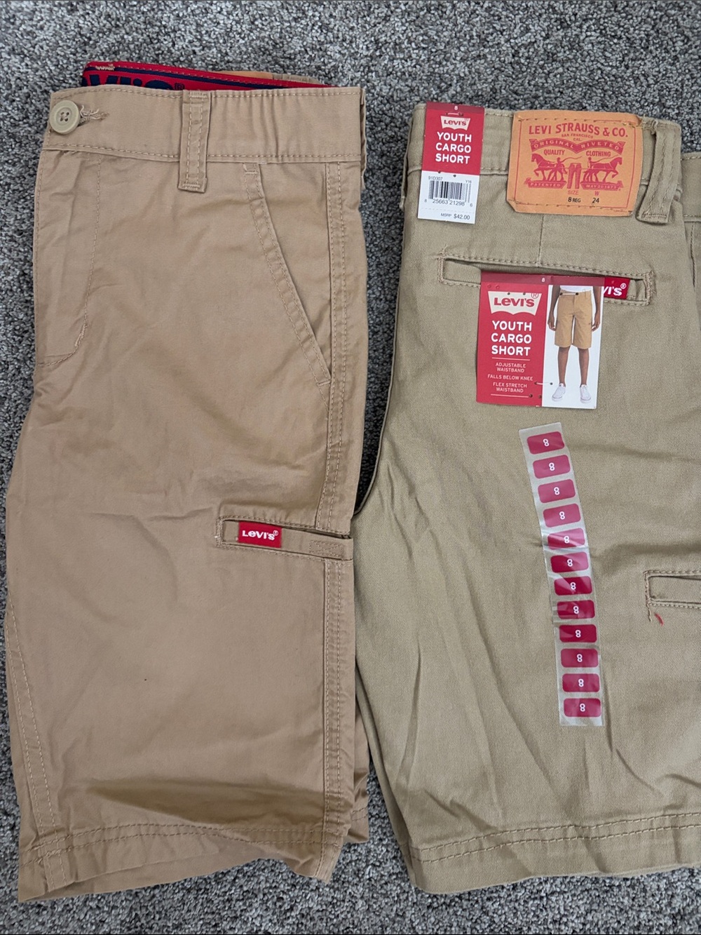 Levi's Khaki Youth Cargo Shorts - Tan